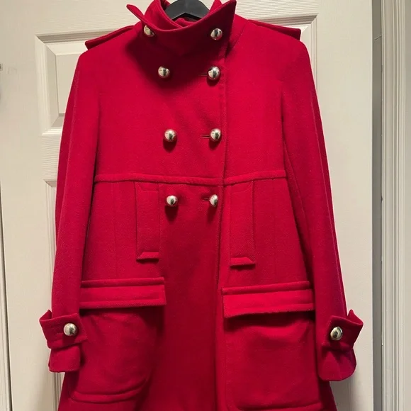 Via Spiga Jackets Coats Barely Worn Red Wool Via Spiga Coat